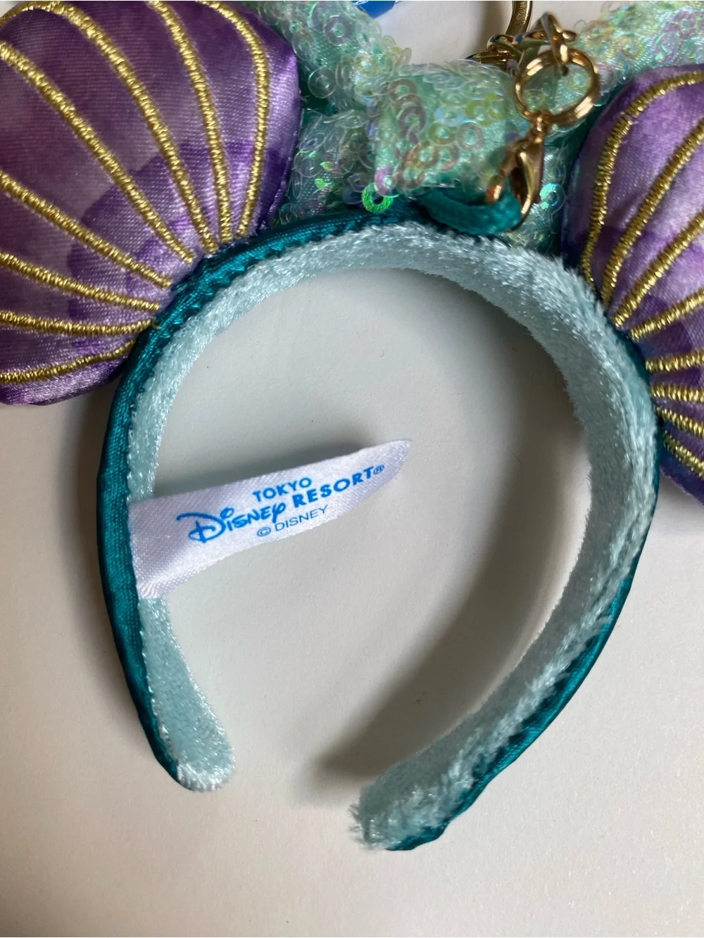 Tokyo Disney Minnie Mouse MINI Headband Keychain Little Mermaid